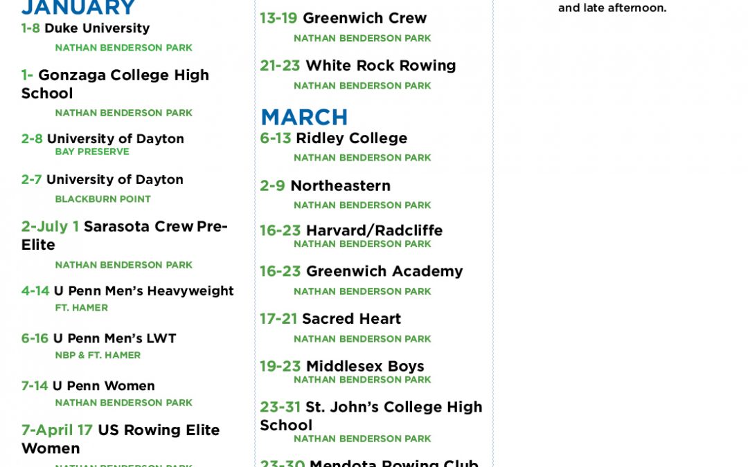 Team Training Calendar Information